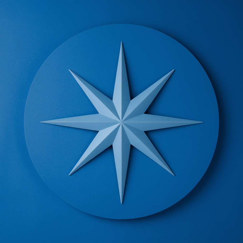 Logo du département Stareyes Humanitary, étoile bleu clair sur fond bleu foncé